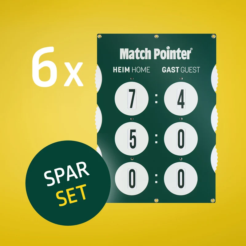 Spar-Set: Multipack 6er Set Spielstandsanzeiger MATCH POINTER 2.0 Größe L
